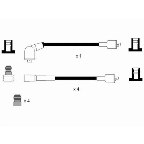 Sada zapaľovacích káblov NGK 0665 - obr. 1