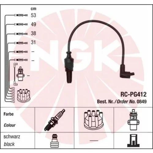 Sada zapaľovacích káblov NGK 0849