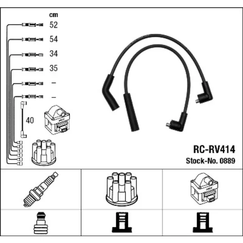 Sada zapaľovacích káblov NGK 0889