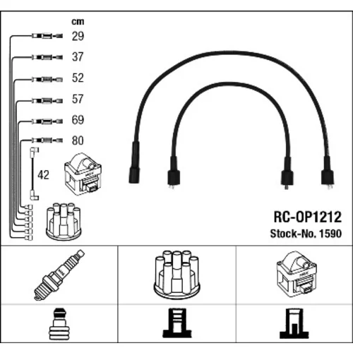 Sada zapaľovacích káblov NGK 1590