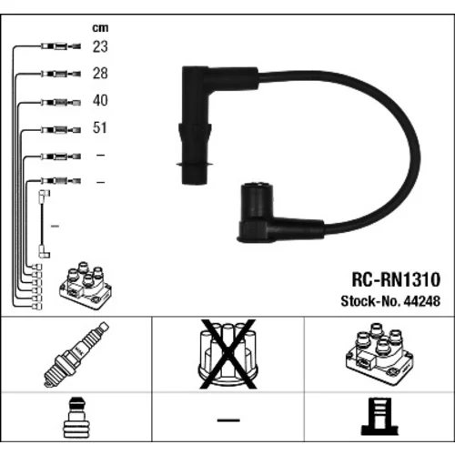 Sada zapaľovacích káblov NGK 44248
