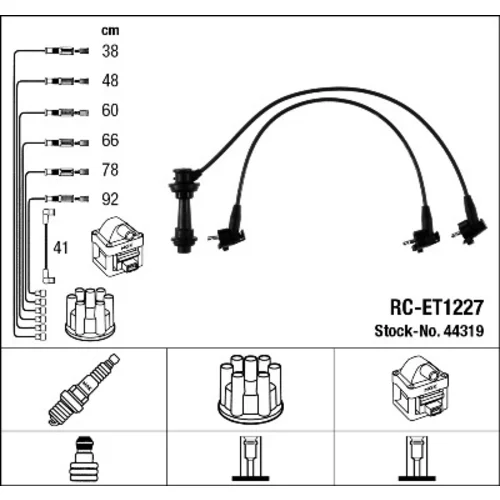Sada zapaľovacích káblov NGK 44319
