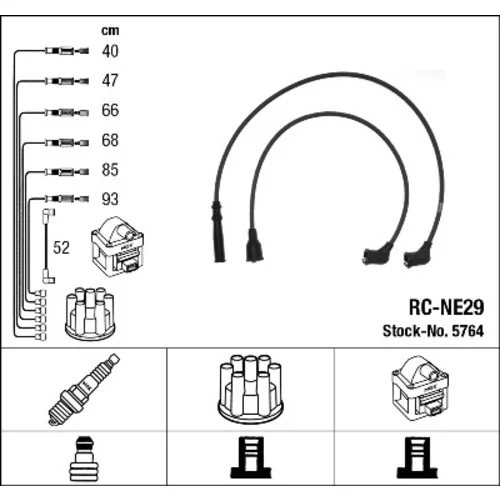 Sada zapaľovacích káblov NGK 5764