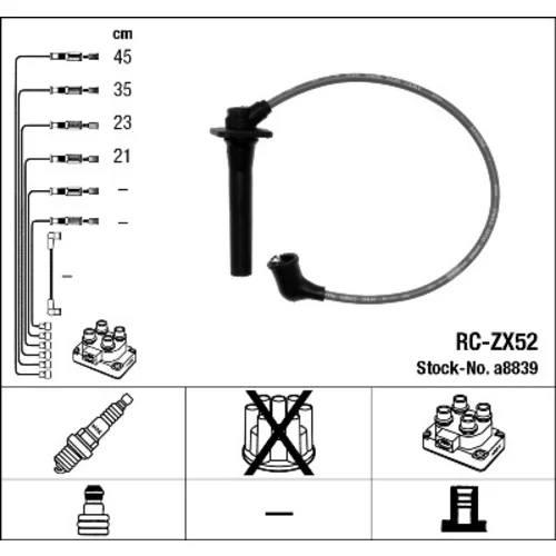 Sada zapaľovacích káblov NGK 8839