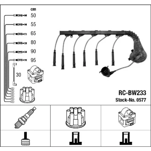 Sada zapaľovacích káblov NGK 0577