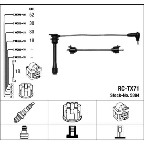 Sada zapaľovacích káblov NGK 5384