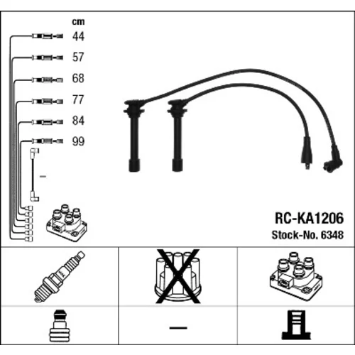 Sada zapaľovacích káblov NGK 6348