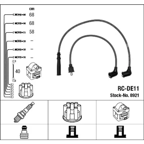 Sada zapaľovacích káblov NGK 8921