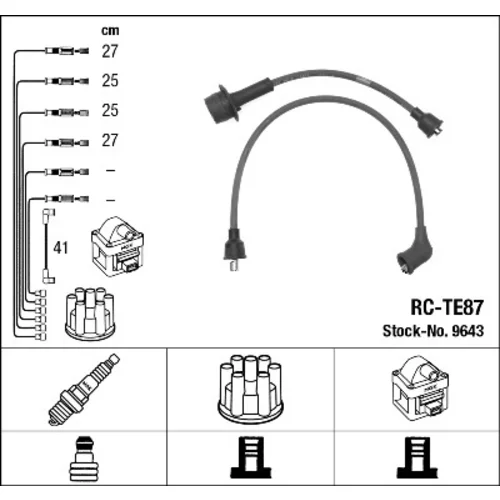 Sada zapaľovacích káblov NGK 9643