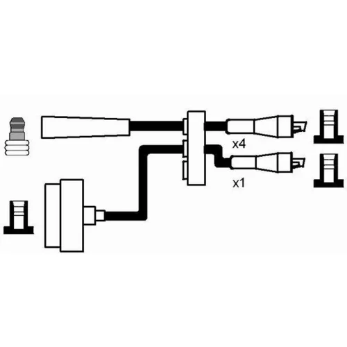 Sada zapaľovacích káblov NGK 0530 - obr. 1