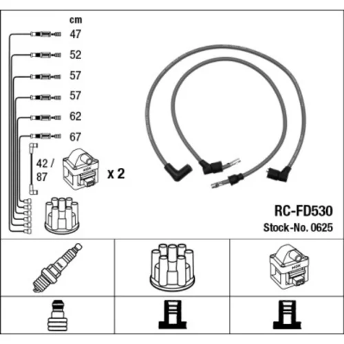 Sada zapaľovacích káblov 0625 /NGK/