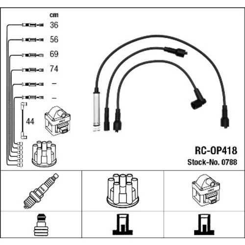 Sada zapaľovacích káblov NGK 0788