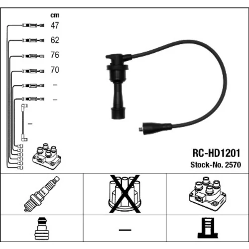 Sada zapaľovacích káblov NGK 2570