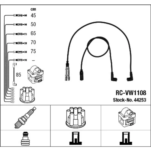 Sada zapaľovacích káblov NGK 44253