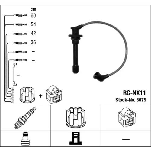 Sada zapaľovacích káblov NGK 5075