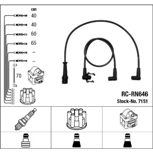Sada zapaľovacích káblov NGK 7151