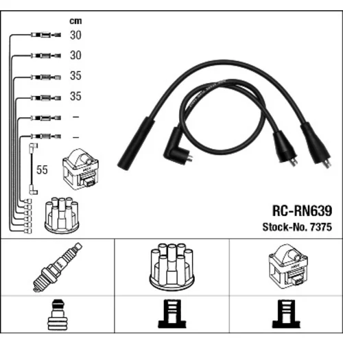 Sada zapaľovacích káblov NGK 7375