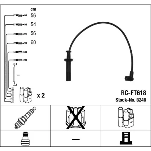 Sada zapaľovacích káblov NGK 8248
