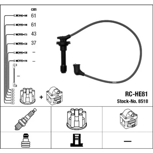 Sada zapaľovacích káblov NGK 8518