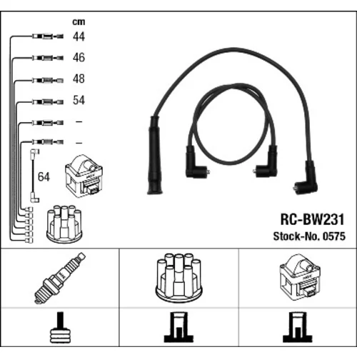 Sada zapaľovacích káblov NGK 0575