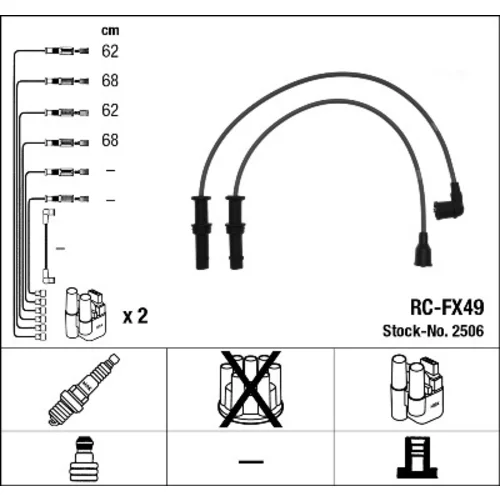 Sada zapaľovacích káblov NGK 2506