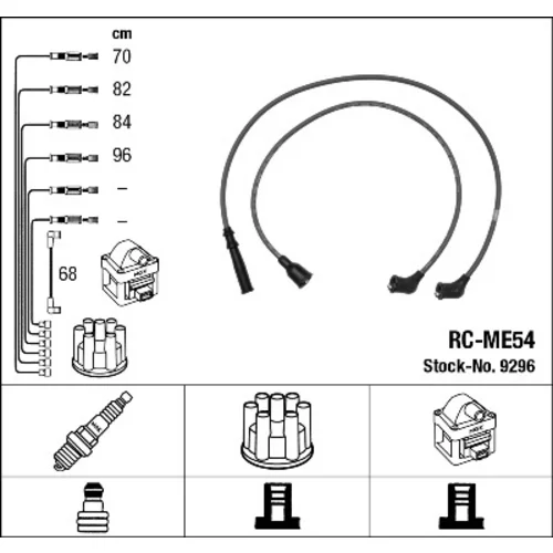 Sada zapaľovacích káblov NGK 9296