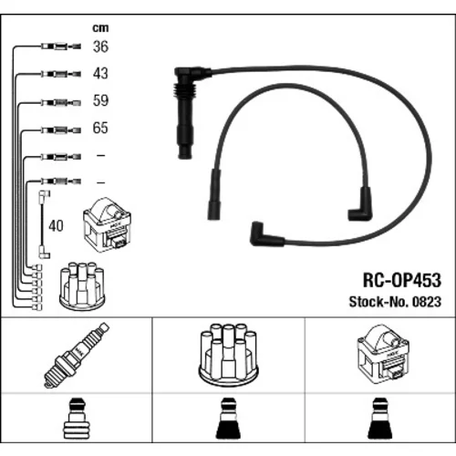Sada zapaľovacích káblov NGK 0823