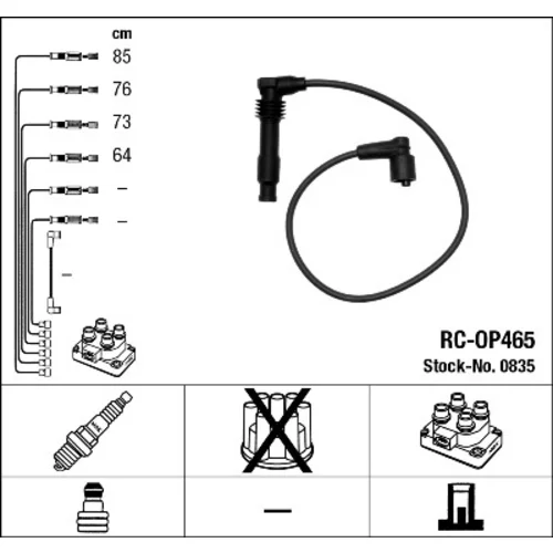 Sada zapaľovacích káblov NGK 0835