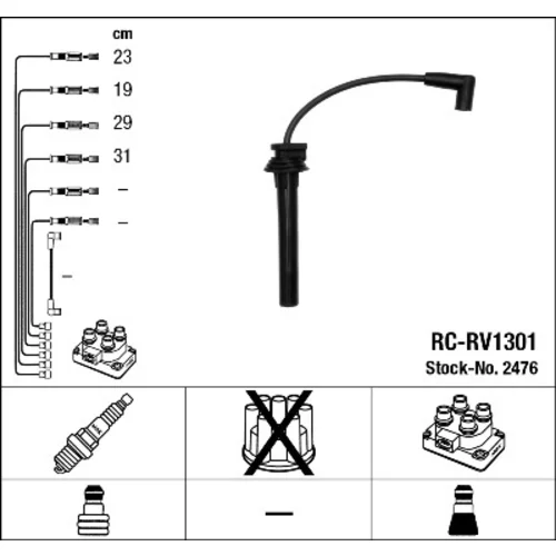 Sada zapaľovacích káblov 2476 /NGK/
