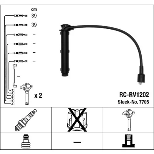 Sada zapaľovacích káblov NGK 7705