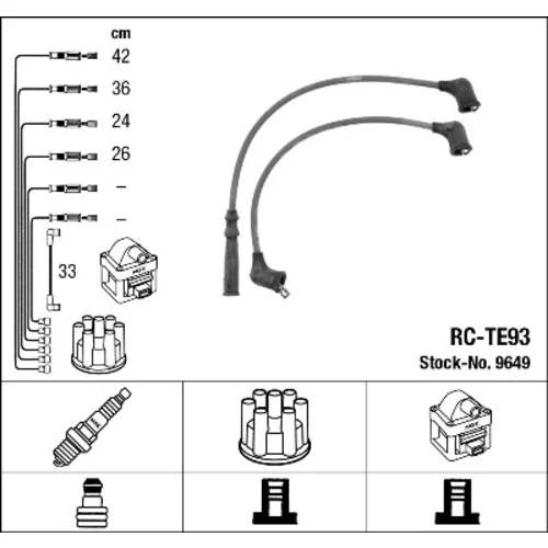 Sada zapaľovacích káblov NGK 9649