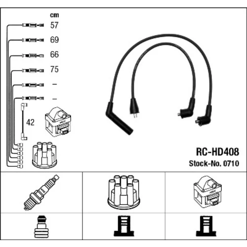 Sada zapaľovacích káblov NGK 0710