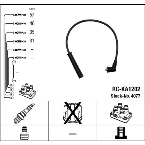 Sada zapaľovacích káblov NGK 4077