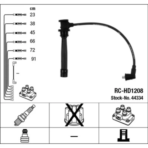 Sada zapaľovacích káblov NGK 44334