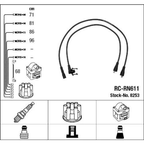 Sada zapaľovacích káblov NGK 8253