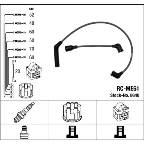 Sada zapaľovacích káblov NGK 8648