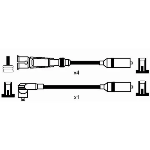 Sada zapaľovacích káblov 0502 /NGK/ - obr. 1