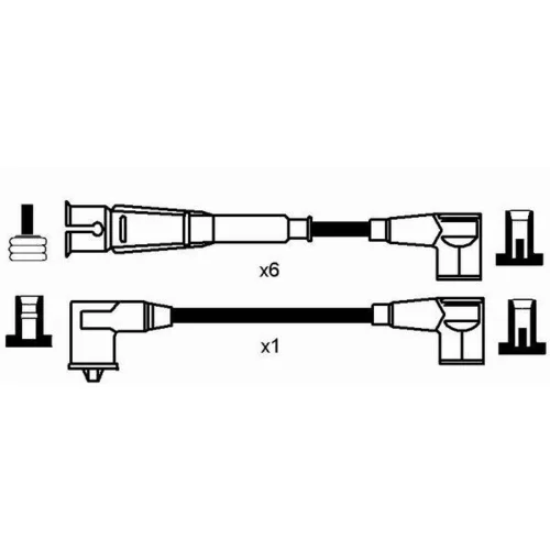 Sada zapaľovacích káblov NGK 0743 - obr. 1