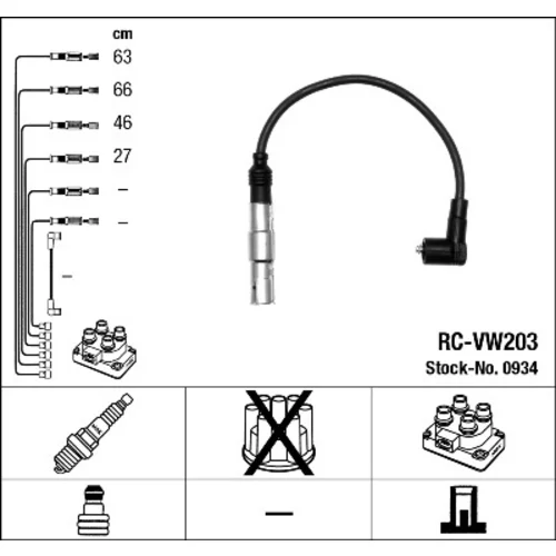 Sada zapaľovacích káblov 0934 /NGK/