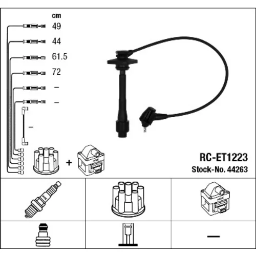 Sada zapaľovacích káblov NGK 44263