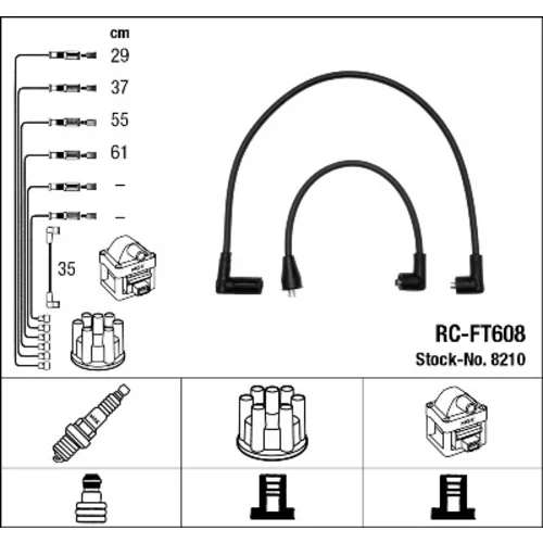 Sada zapaľovacích káblov NGK 8210