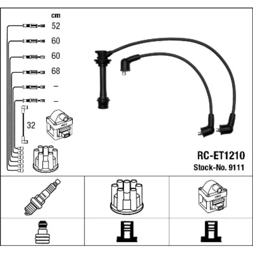 Sada zapaľovacích káblov NGK 9111