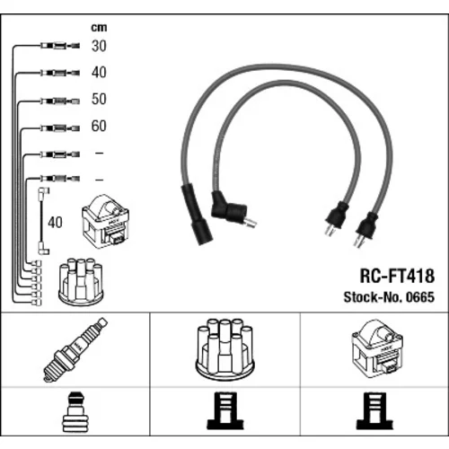 Sada zapaľovacích káblov NGK 0665