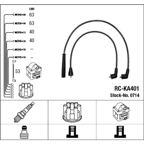 Sada zapaľovacích káblov NGK 0714