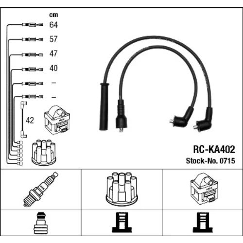 Sada zapaľovacích káblov NGK 0715