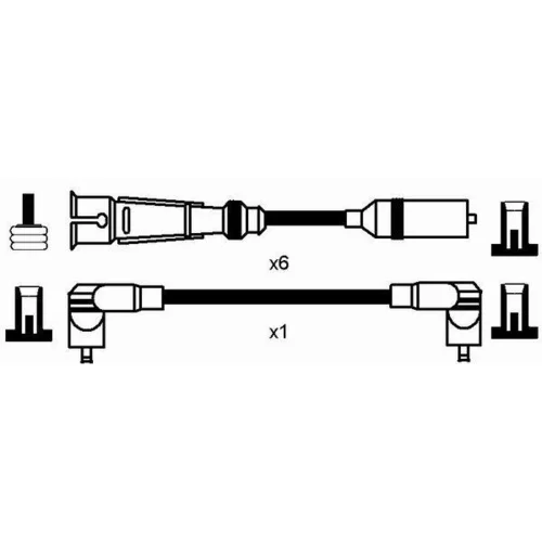 Sada zapaľovacích káblov 0940 /NGK/ - obr. 1