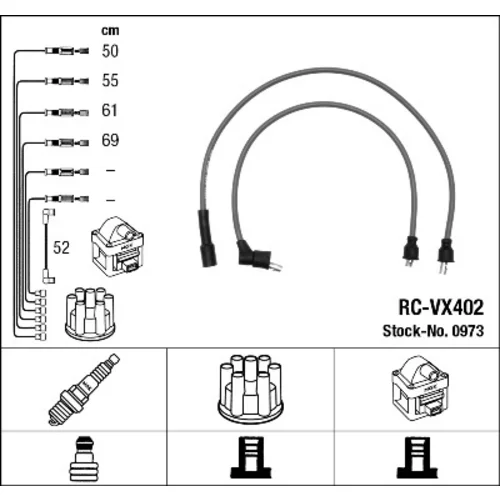 Sada zapaľovacích káblov NGK 0973