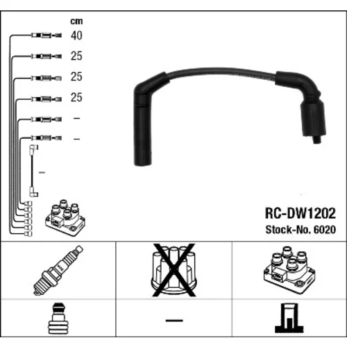 Sada zapaľovacích káblov 6020 /NGK/