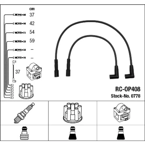 Sada zapaľovacích káblov NGK 0778