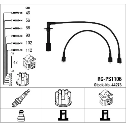 Sada zapaľovacích káblov NGK 44276